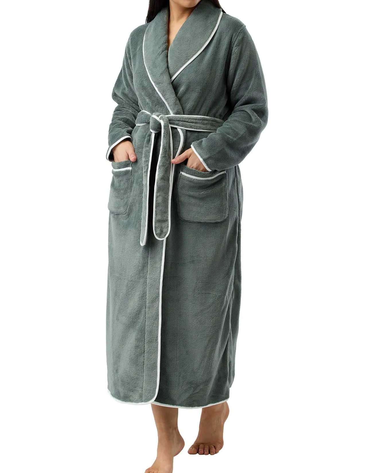 SATIN TRIM ROBE - LONG 130cm