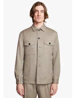 Saunder Tailored Wool Twill Casual Jacket