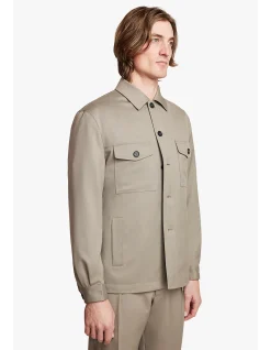 Saunder Tailored Wool Twill Casual Jacket