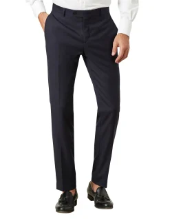 SAUNDERS NAVY SLIM TROUSER