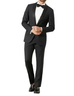 SAUNDERS BLACK SATIN TROUSER