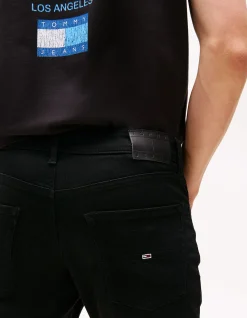 Scanton Slim Stretch Denim Black Jeans