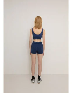 SCOOP WOOL CROP - DENIM
