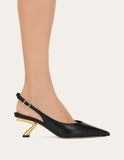 SCULPTURAL HEEL SLINGBACK