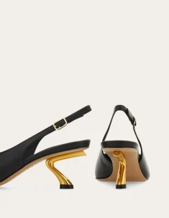 SCULPTURAL HEEL SLINGBACK
