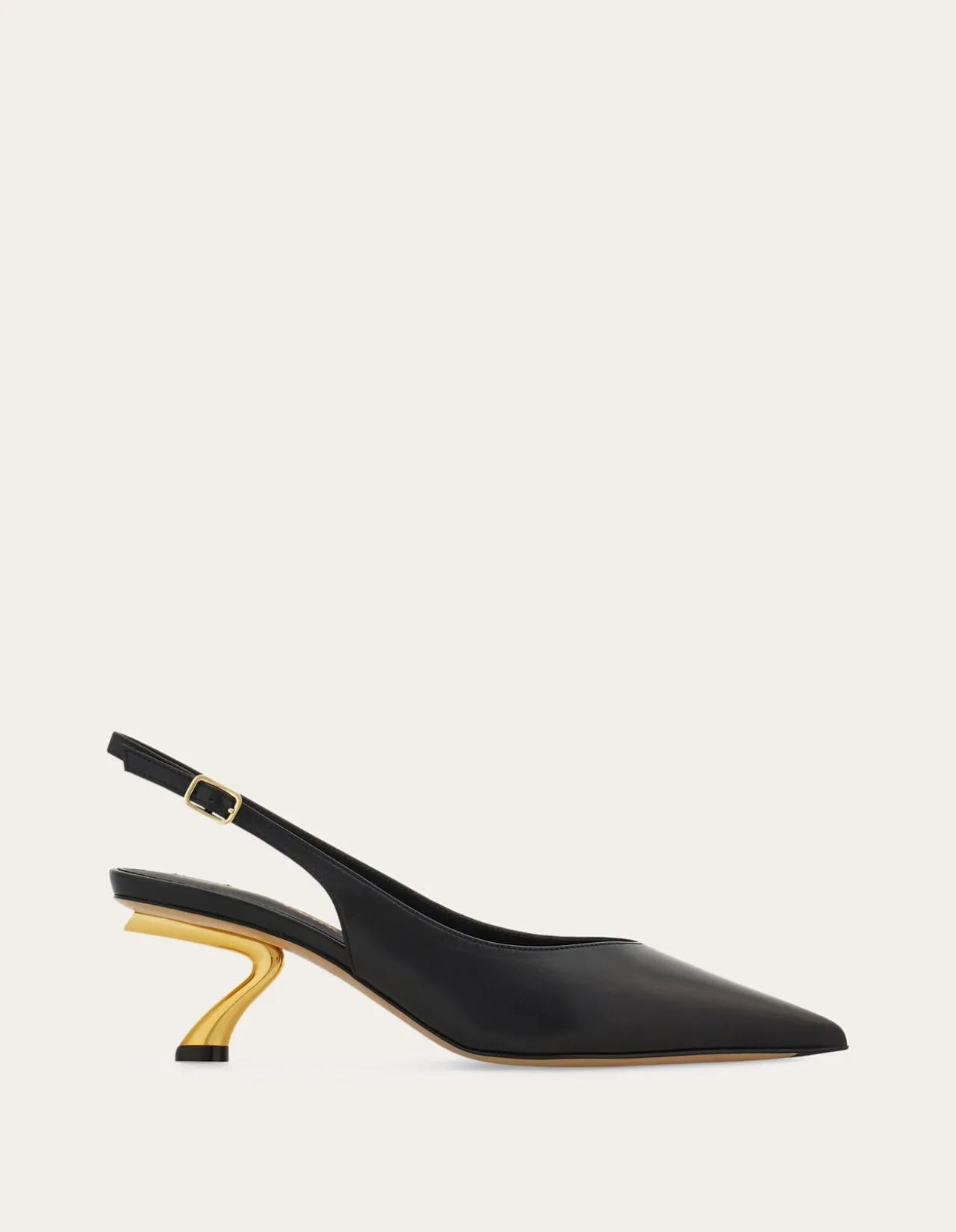 SCULPTURAL HEEL SLINGBACK