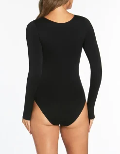 SEAMLESS SMOOTHIES SHELF BRA LONG SLEEVE BODYSUIT