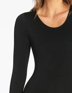 SEAMLESS SMOOTHIES SHELF BRA LONG SLEEVE BODYSUIT