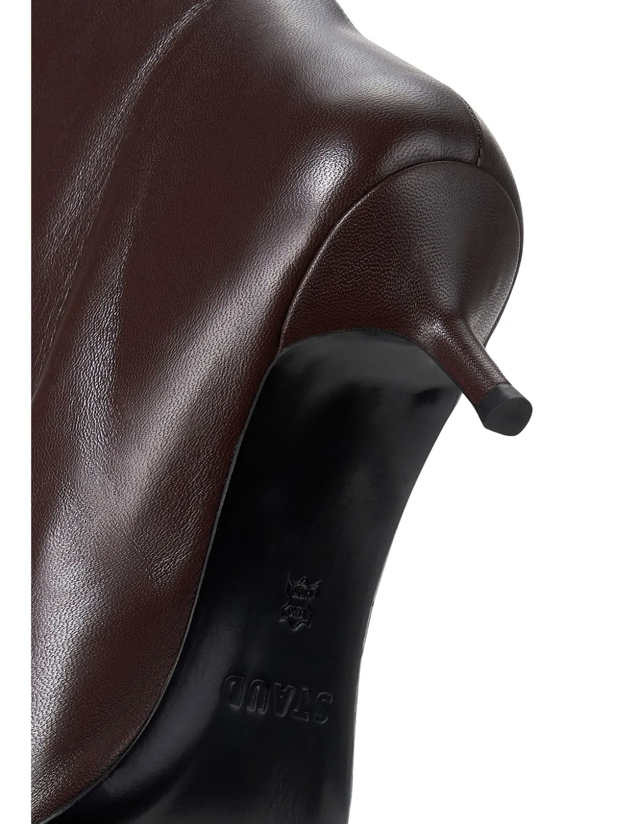 Sebastian Leather Kitten Heel Knee Boots