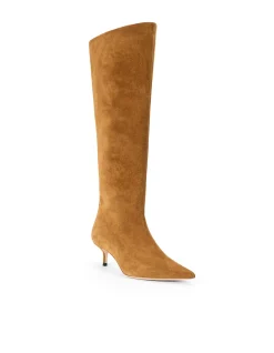 Sebastian Suede Pointed Toe Kitten Heel Boots