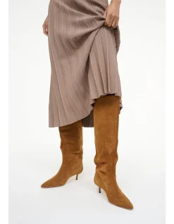 Sebastian Suede Pointed Toe Kitten Heel Boots