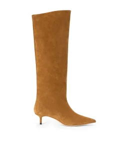 Sebastian Suede Pointed Toe Kitten Heel Boots