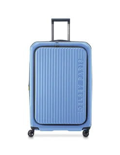 Securitime 77cm Expandable Extra Large Suitcase Lavender Blue