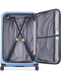 Securitime 77cm Expandable Extra Large Suitcase Lavender Blue