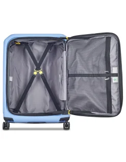 Securitime 65cm Expandable Medium Suitcase Lavender Blue