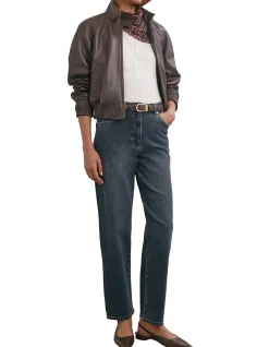 Selin Mid Rise Straight Leg Denim Jeans