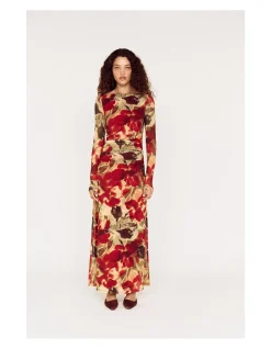 SELMA MESH MIDI DRESS
