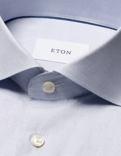 SEMI-SOLID SLIM FIT FINE TWILL SHIRT