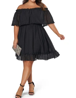 Sensual Off Shoulder Midi Dress