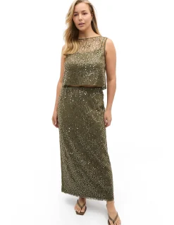 SEQUIN LACE SKIRT