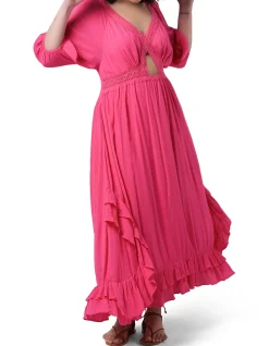Serial Lover Maxi Dress with Lace Inserts