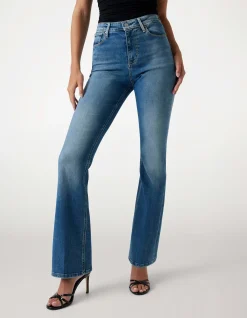 Sexy Flare High Rise Blue Denim Jeans