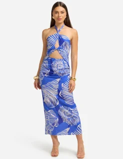SHELLIE HALTER MIDI DRESS