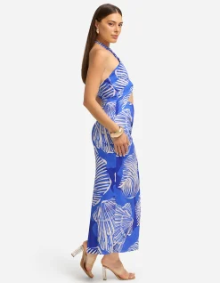 SHELLIE HALTER MIDI DRESS