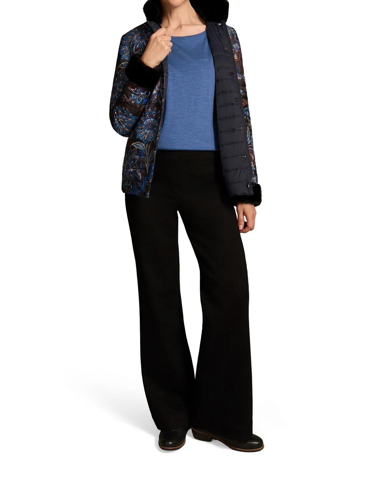 Shirred Cuff Merino Top
