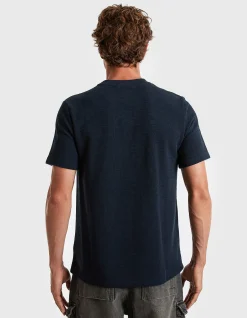 SHORT SLEEVE TEXTURED EMBROIDERED TEE