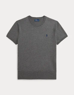 SHORT-SLEEVE CREWNECK SWEATER