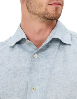 SHORT SLEEVE RELAXED FIT LINEN SHIRT
