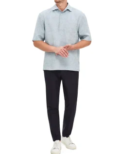 SHORT SLEEVE RELAXED FIT LINEN SHIRT