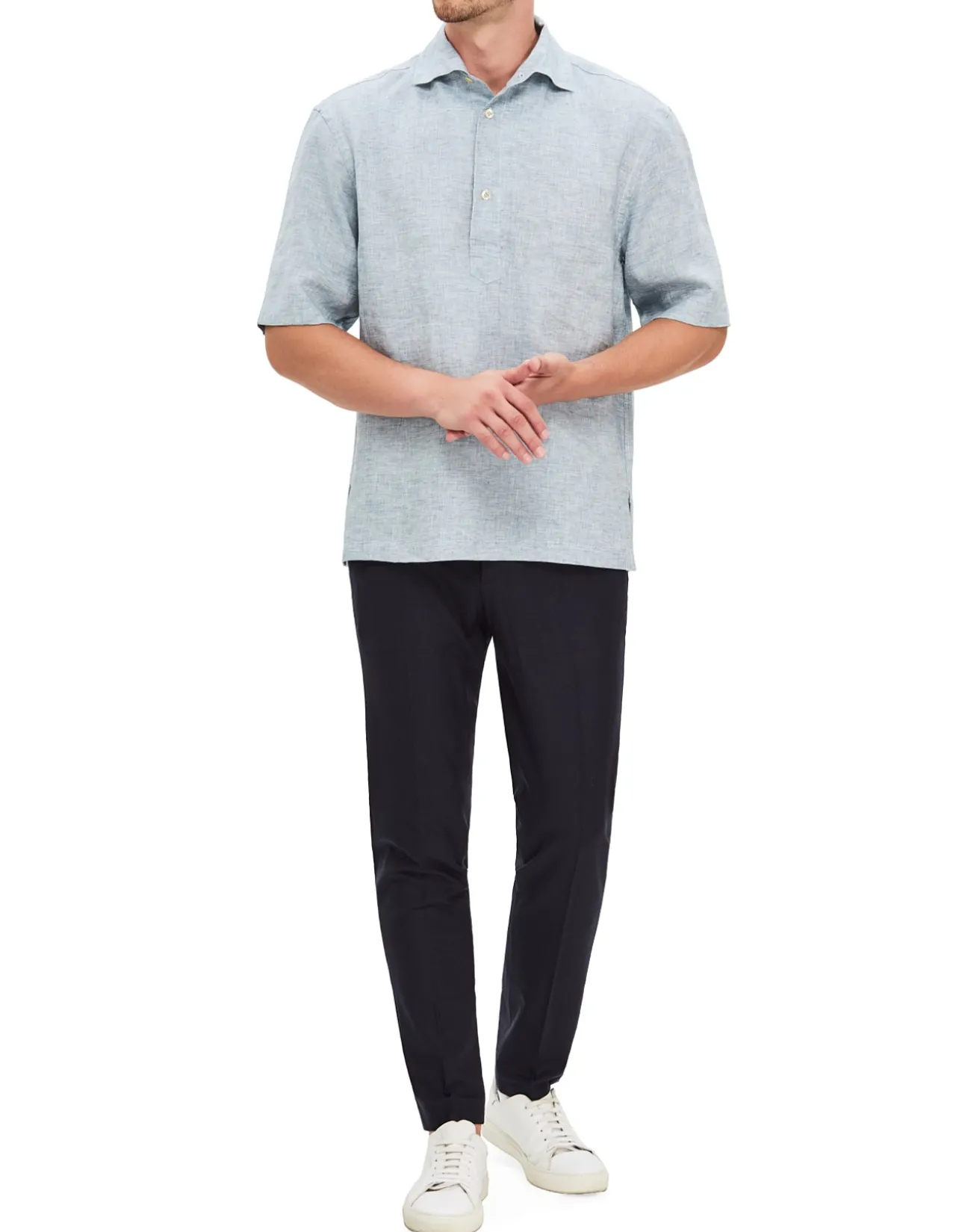 SHORT SLEEVE RELAXED FIT LINEN SHIRT