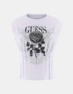 Short Sleeve Rocker Rose Smocked T-Shirt