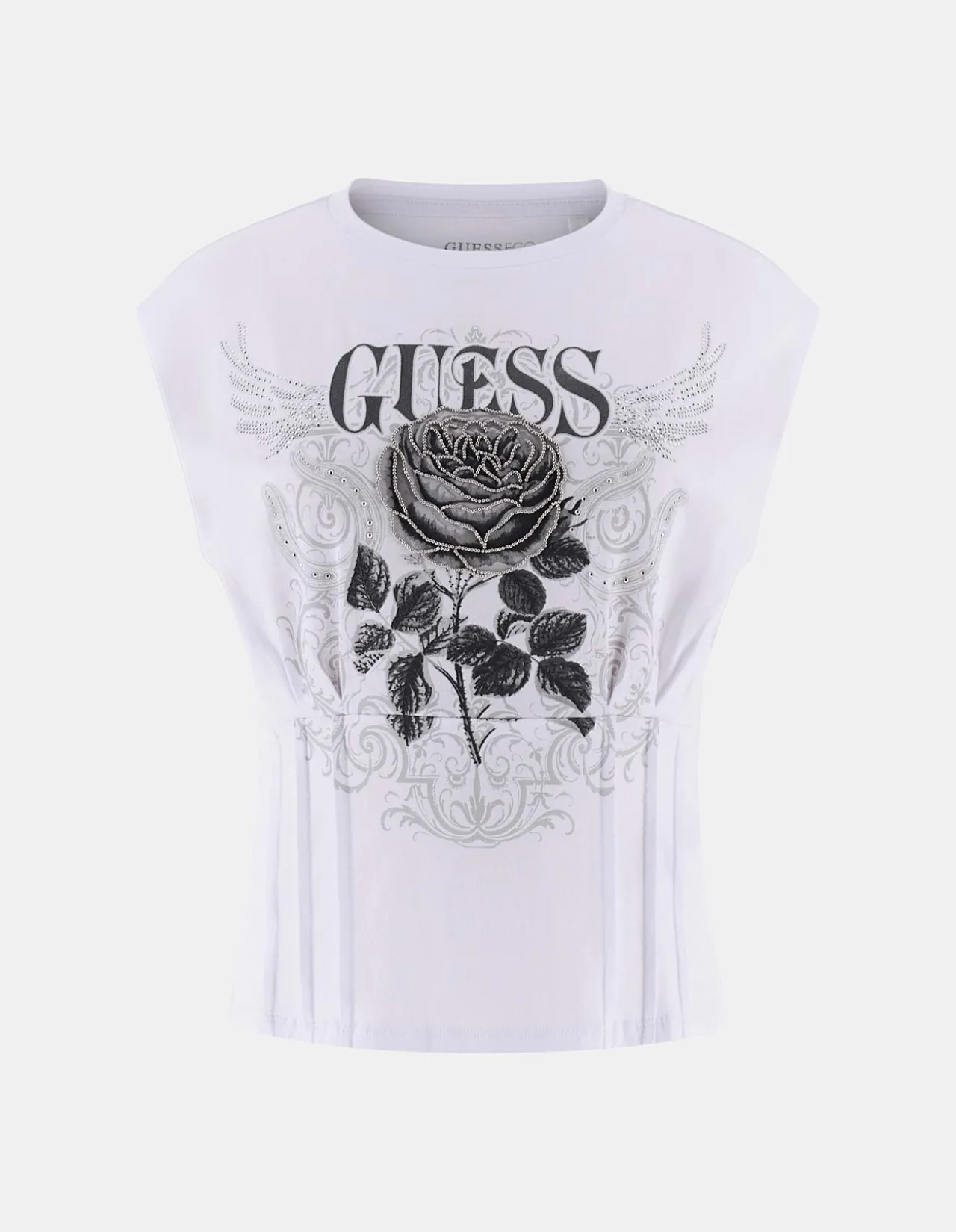 Short Sleeve Rocker Rose Smocked T-Shirt