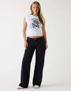 Short Sleeve Rocker Rose Smocked T-Shirt