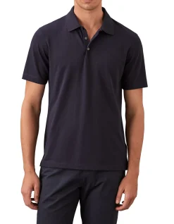 Short Sleeve Stripe Strech Jacquard Polo