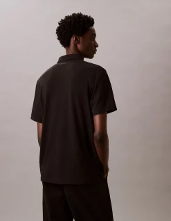 Short Sleeve Stripe Strech Jacquard Polo