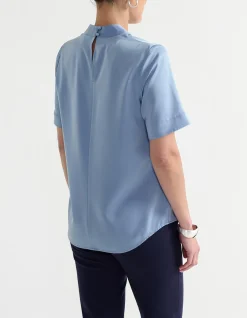 SHORT SLEEVE V BLOUSE