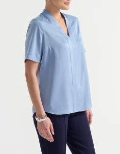 SHORT SLEEVE V BLOUSE