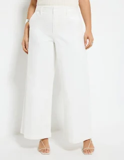 Side Pocket Wide Leg Comfort Denim Jean