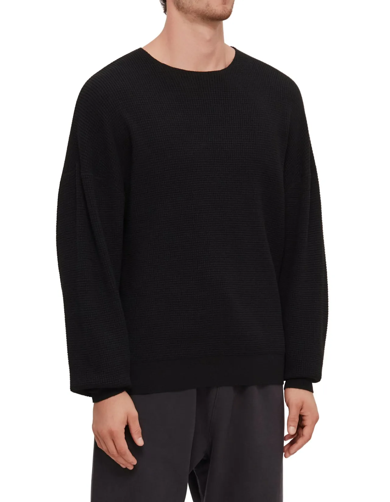 SIGNATURE WAFFLE 90'S CREWNECK SWEATER