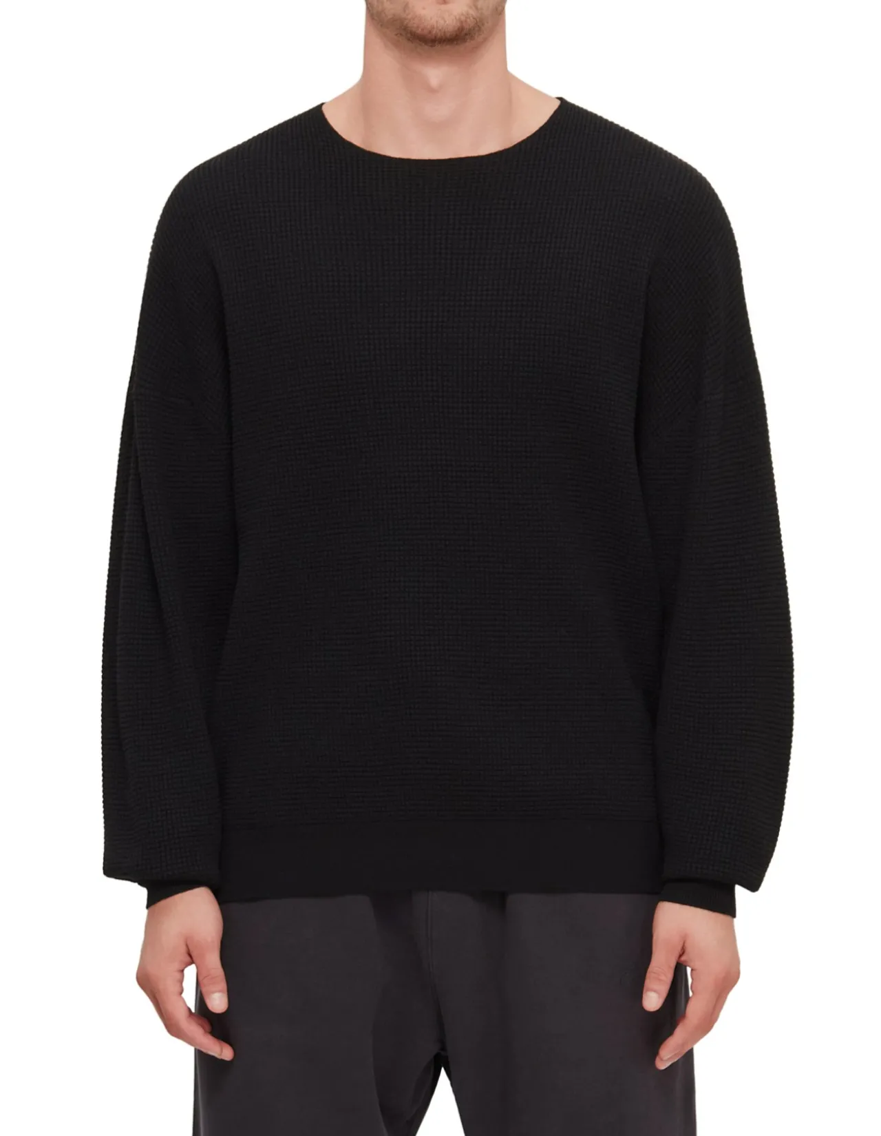SIGNATURE WAFFLE 90'S CREWNECK SWEATER