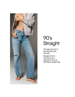 Signature 90s Straight Mid Rise Relaxed Jeans