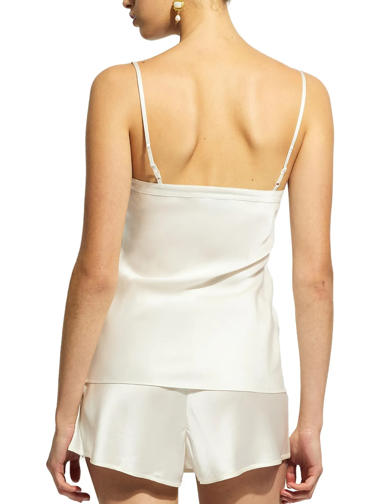 silk cami v neck sleeveless top