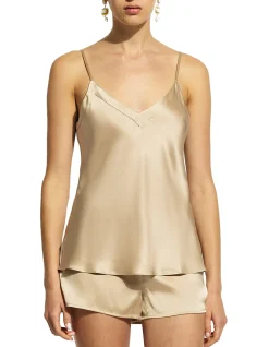 silk cami v neck sleeveless top