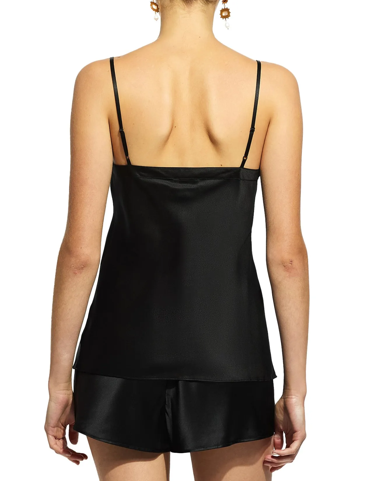 silk cami v neck sleeveless top