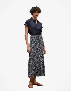 Silk Twill Cap Sleeve Shirt