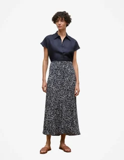 Silk Twill Cap Sleeve Shirt